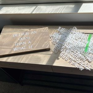 wooden letter board